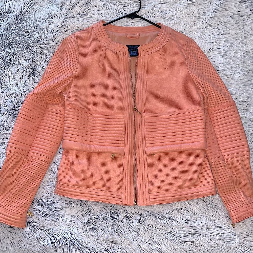 Leather jacket by Marc Jobs, size 2. 100% Genuine Lamb skin leather.